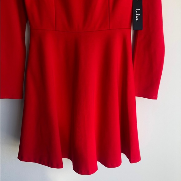 NWT LULU’S Red chic stretchy dress small s - Picture 3 of 8